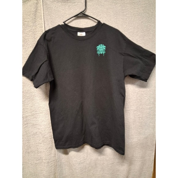 Karani-Art Other - Karani-Art Mens Black Aztec Skull Feathered Serpent Graphic T-Shirt Large Cotton